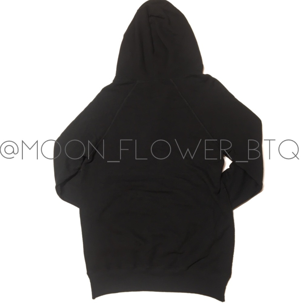 n:Philanthropy Black Button Front Hoodie Shell Buttons Kangaroo Pocket NWT - Picture 8 of 8